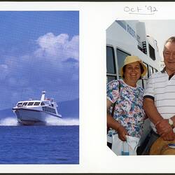 Digital Photograph - Barbara & John Woods, Reef Cruise, Cairns, Queensland, Oct 1992