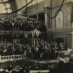 Photograph - 'Opening of the First Parliament of the Commonwealth', Exhibition Building, Melbourne, 09 May 1901