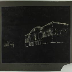 Photograph - Federation Celebrations, 'Government Offices, Illuminated, Melbourne, May1901