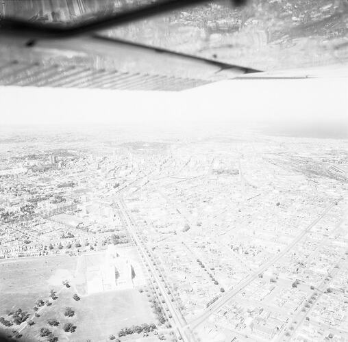Negative - Aerial View of Melbourne, circa 1962