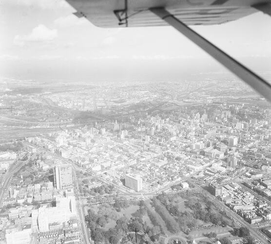 Negative - Aerial View of Melbourne, 1960