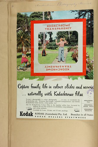 Scrapbook - Kodak Australasia Pty Ltd, Advertising Clippings, 'Christmas Annuals, Programmes, Etc.', Coburg, circa 1950s