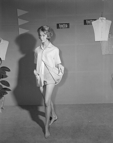 Textra Of California, Woman Modelling a Shirt, Victoria, 15 Jul 1959