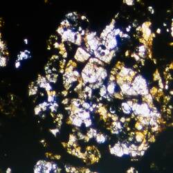 Thin section of meteorite