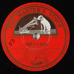 Disc Recording - The Gramophone Co. Ltd., Double-Sided, 'Quanto Bella' & 'Nessun Dorma!' 1946-1956