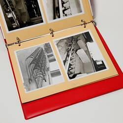 Photograph Album of harvesting equipment.