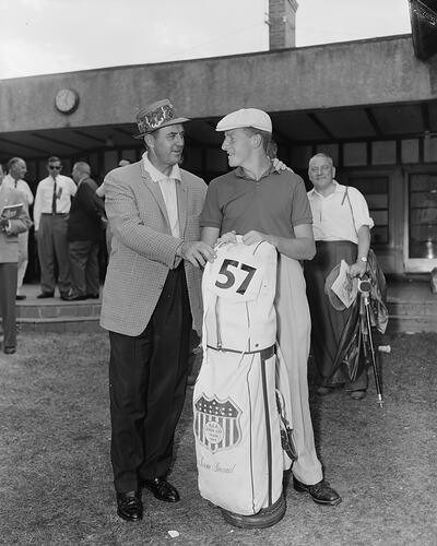 H.J. Heinz Company, Two Men with a Golf Bag, Royal Melbourne Golf Club, Victoria, 21 Nov 1959