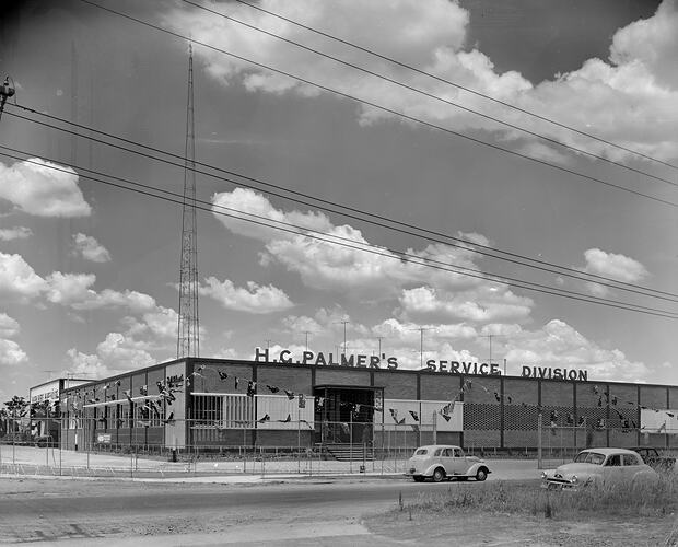 H.G. Palmer Co, Service Division Building Exterior, Moorabbin, Victoria, 14 Jan 1960