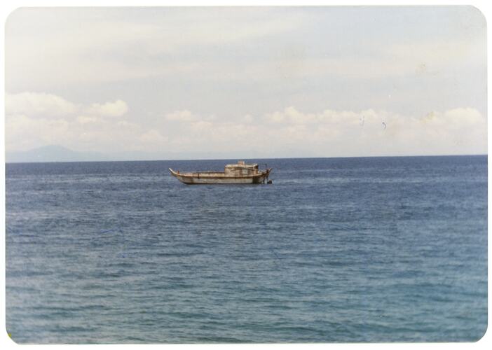 Refugee Fishing Boat Moored Off Pulau Bidong, Malaysia, Apr 1981