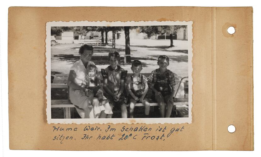 Lischke family at Hume Weir, circa 1956