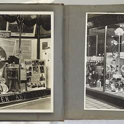 Double page spread from a photograph album.