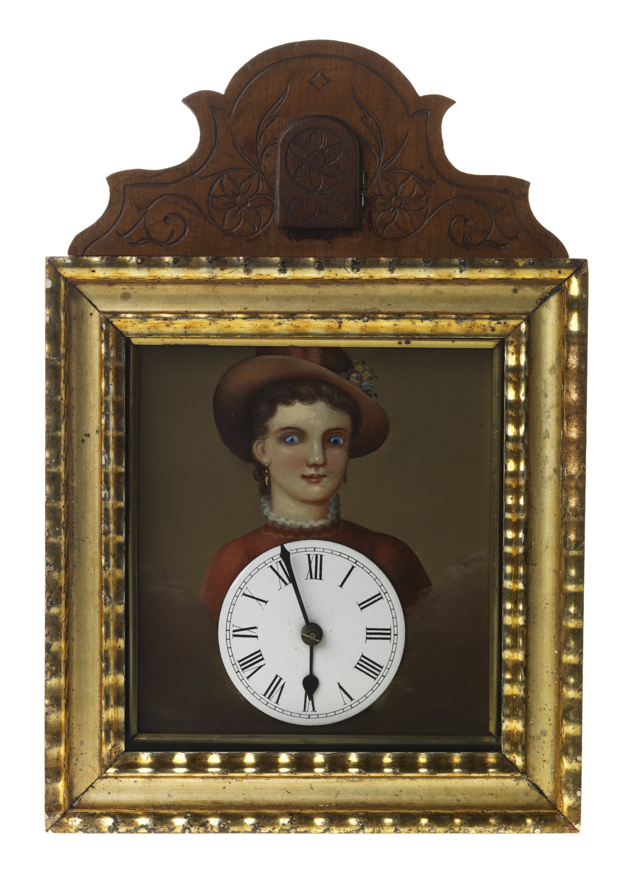 A Victorian Period Ship Wheel Clock With Agate Decoration