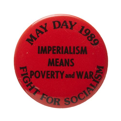 Badge - May Day 1989, Fight For Socialism