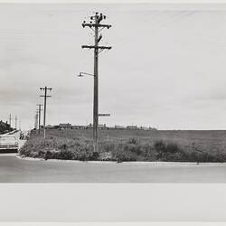 Photograph - Kodak Australasia Pty Ltd, View from South East Corner of Kodak Factory Site with Electricity Poles, Coburg, circa 1956