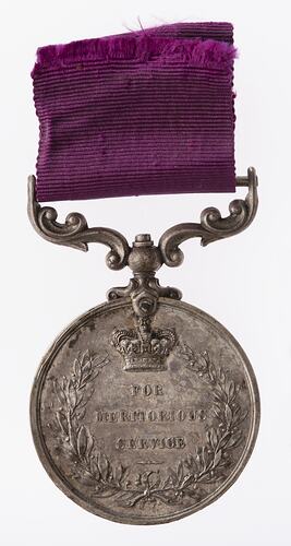 Medal - Meritorious Service Medal, King George V, Queen Victoria, Great Britain, circa 1918 - Reverse
