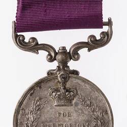 Medal - Meritorious Service Medal, King George V, Queen Victoria, Great Britain, circa 1918 - Reverse