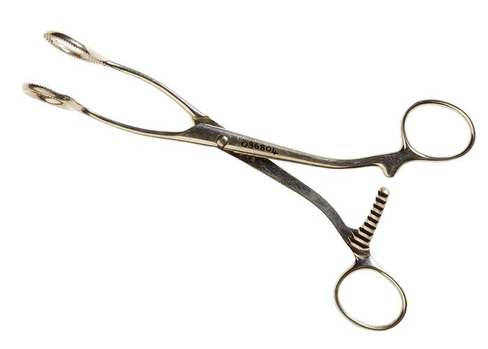 Forceps - Tongue, Stainless Steel, circa 1950