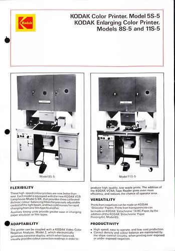 White cover page with black text and two desks, both with side cabinets, a foot pedal and overhead cabinets.