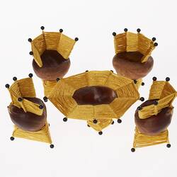 Set of Dolls Furniture - Licia Bazzara, Chestnut, 1960s
