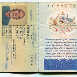 Passport - Australian, Lindsay Motherwell, 1995-05