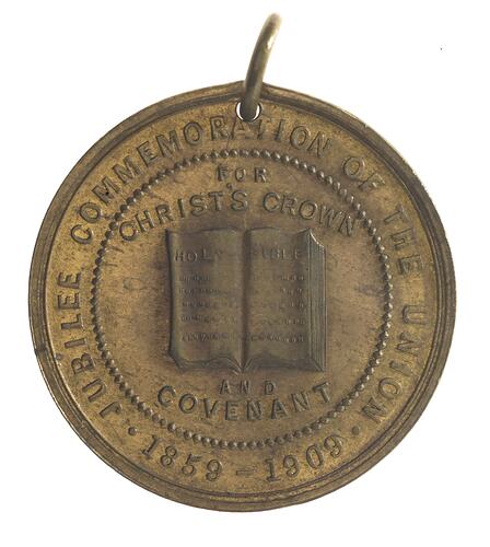 Medal - Jubilee of Presbyterian Church in Victoria, 1909 AD