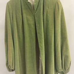 Evening Jacket - Pea Green Velveteen, Home Made, Presumed by Violet Morgan, 1936