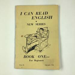 Booklet -  'Book One, For Beginners', 'I Can Read English' series, Department of Immigration, 1954