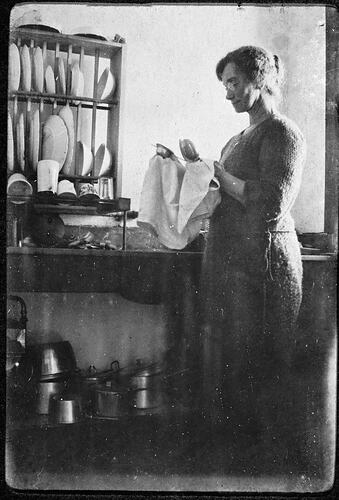 [Doing the dishes, Sandringham, 1926.]