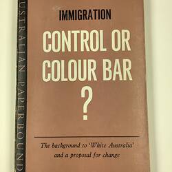 Book - 'Immigration Control or Colour Bar?', Immigration Reform Group ...