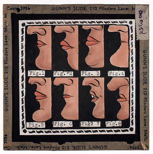 Lantern Slide - Universal Opportunity League, Eight Lower Faces