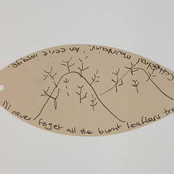 Paper Leaf - 'I'll Never Forget The Burnt Leafless Trees', From the Heart: Remembering the 2009 Victorian Bushfires Exhibition, 2019