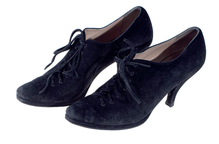 Pair of Shoes - Black Suede, lace-up