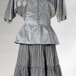 Evening Outfit - Prue Acton, Grey Silk, 1983