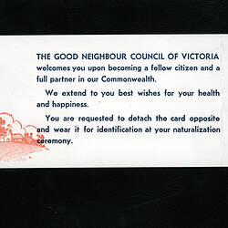 Naturalization card