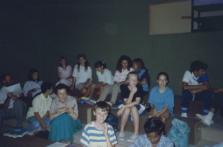 Group of students sitting together.