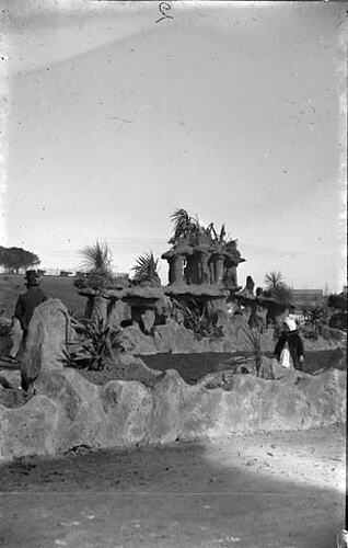 Stereograph - Glass, Rockery Gardens, Federation Celebrations, 1901
