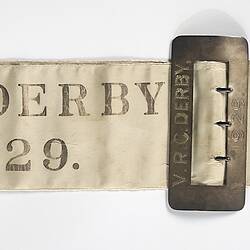 Presentation Sash - VRC Derby, Phar Lap, White, 1929