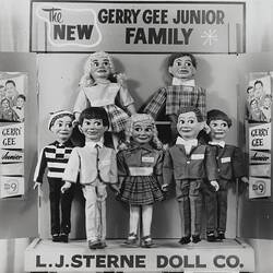 Photograph - L.J. Sterne Doll Co., Product Display of The New Gerry Gee Junior Family, Melbourne, circa 1965