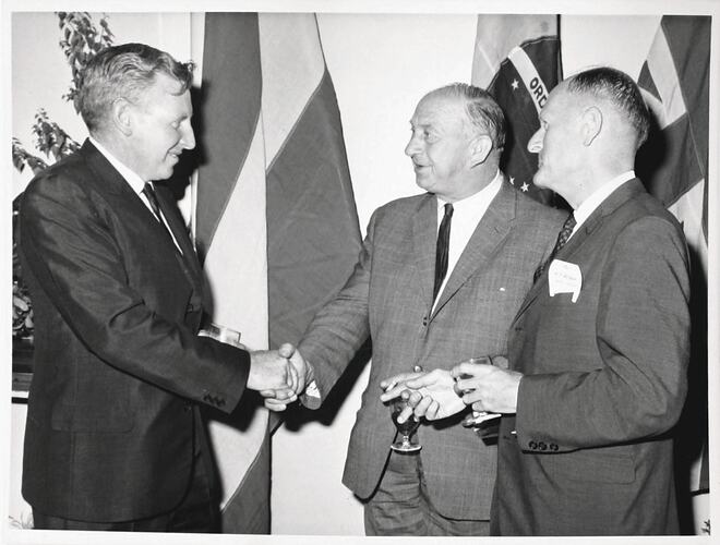 Photograph - Premier Bolte & HP Weber at the Official Opening of the Sunshine Foundry, 16 Nov 1967