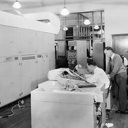 Photograph - CSIRAC Computer, Roy Muncey, Bill Davern, Don Beresford, Terry Holden, 1960