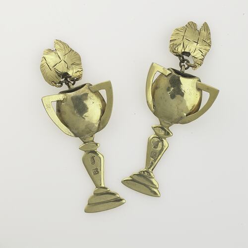Pair of Earrings by Marcos Davidson, Trophy, `Dressmaker', Melbourne Cup, 1987