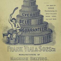 Price List - Vial, Frank & Sons Pty Ltd, Leather Belts, 1920