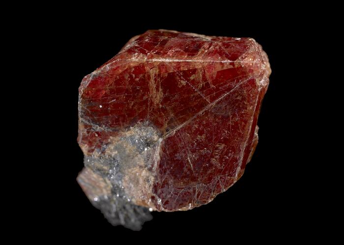 Red mineral specimen.