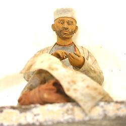 Indian Figure - Mendicant Priest, Jadunath Pal, Krishnanagar, Clay, circa 1880