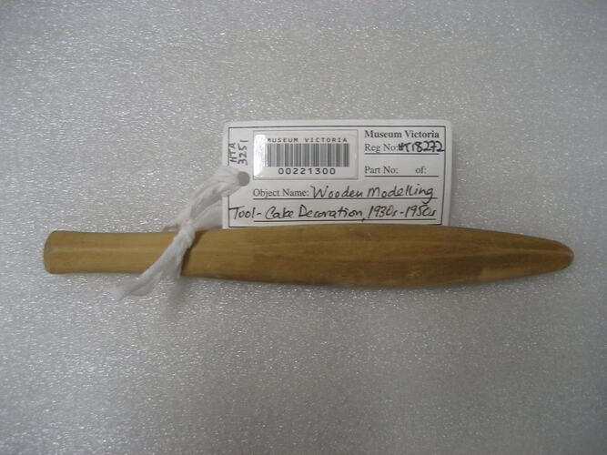 Wooden tool for marzipan modelling.
