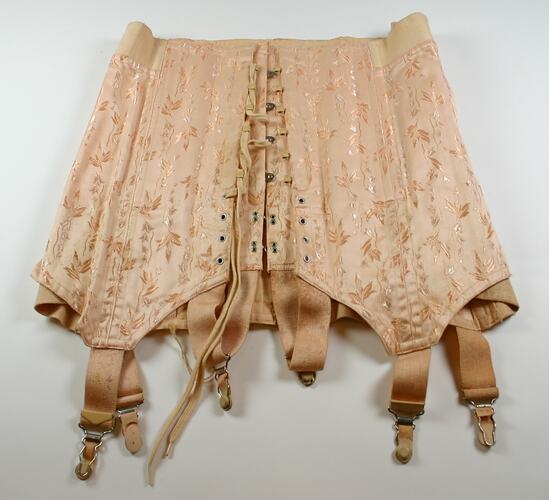 Front view of pink girdle.