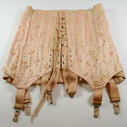 Front view of pink girdle.