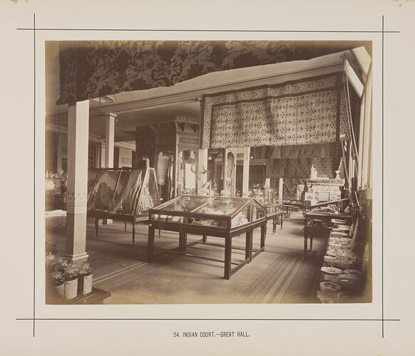 Indian Court, Great Hall, Exhibition Building, 1880-1881