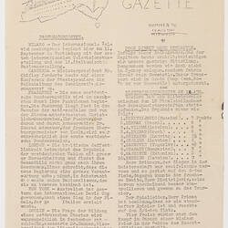 Newspaper - 'Fair Sea Gazette', Sitmar Line, 17 Aug 1949