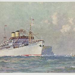 Postcard - SS Nieuw Zeeland, 1938